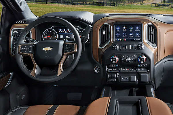 2020 Silverado 1500 Pickup Truck Interior Dashboard View