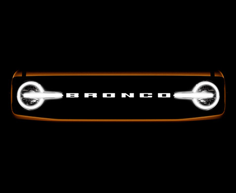 Front view of the Ford Bronco