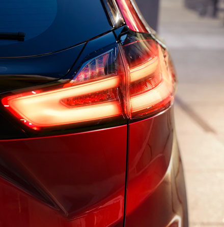 Rear view of Edge tail lights