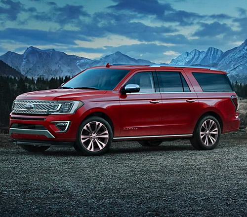 2021 Ford Expedition parked in a scenic mountain range