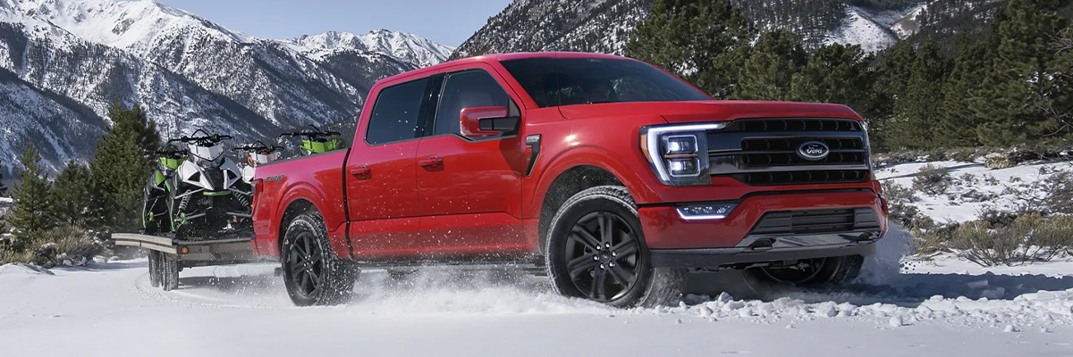 Ford F150 in the snow