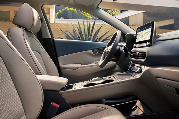 2021 Hyundai Kona EV interior side view