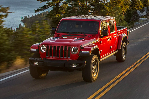 2021 Jeep Gladiator driving on road