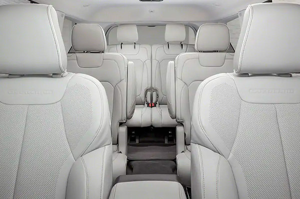 Interior shot of the third row in a 2021 Jeep Grand Cherokee L