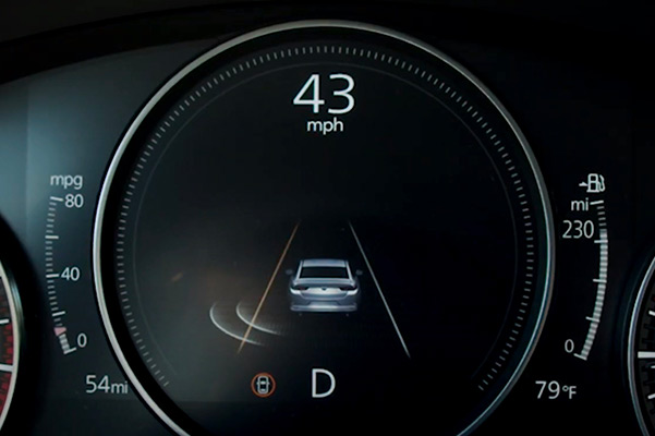 Steering wheel dashboard in a Mazda vehicle
