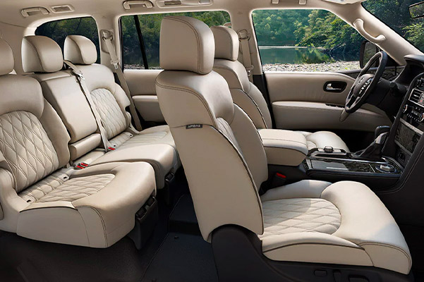 Interior seating in the 2021 Nissan Armada