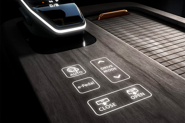 Nissan Ariya center console detail