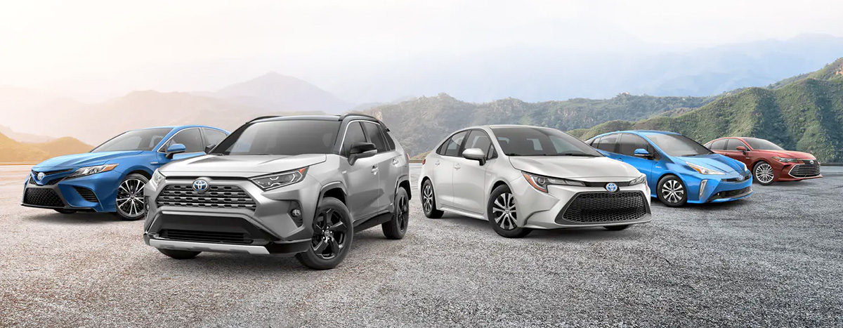Lineup of 2021 Toyotas