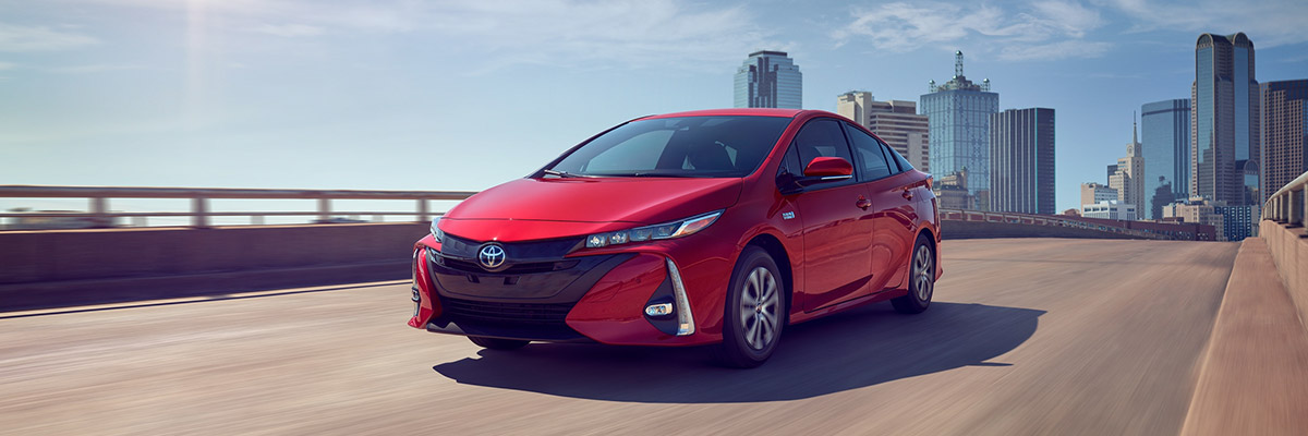 2021 Toyota Prius Prime driving on highway