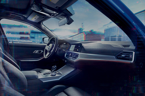 Detail of the 2022 BMW 3 Series Sedan interior