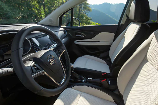 2022 Buick Encore Small SUV Front Seats and Dashboard - Driver-Side View