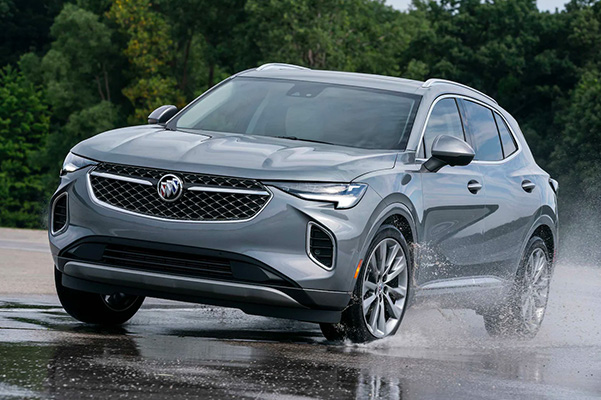 2022 Buick Envision driving on wet road