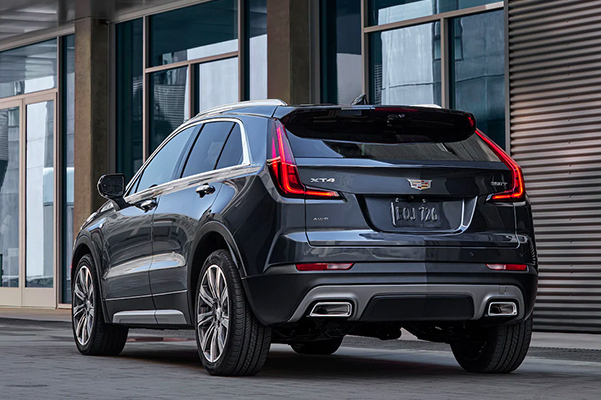 Exterior shot of the back of a 2022 Cadillac XT4.