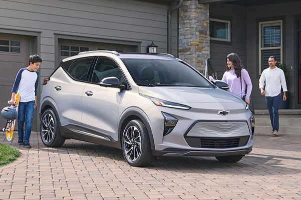 2022 Chevy Bolt in driveway