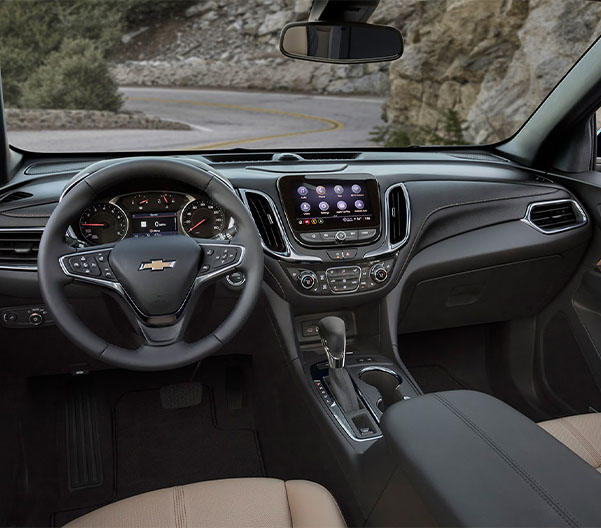 View of the dashbaord of the 2022 Equinox