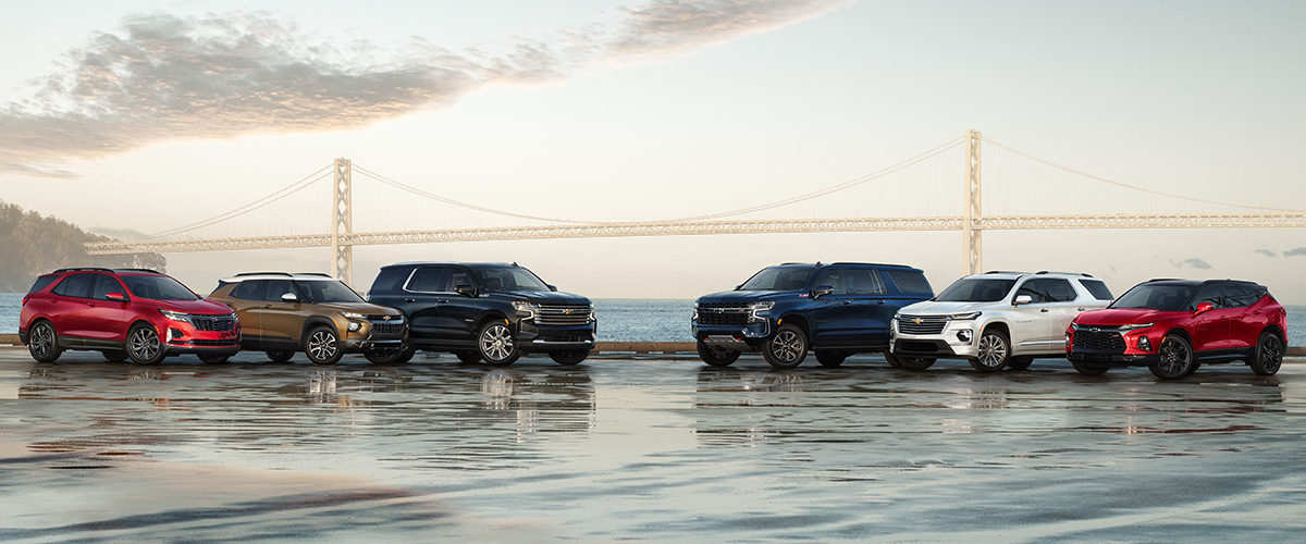 Lineup of new Chevy suvs