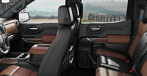 Chevy Silverado Interior View of Front & Back Seats