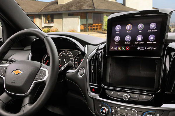 2022 Chevrolet Traverse Mid Size SUV Interior Hidden Storage Behind Touch Screen