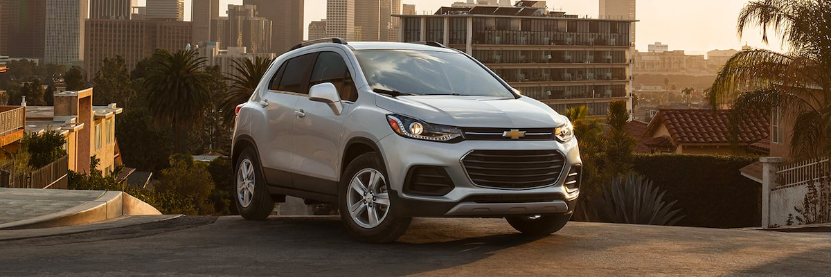 2022 Chevy Trax parked on top a hill