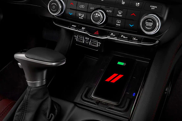 Close up view of the dashboard in the 2022 Durango
