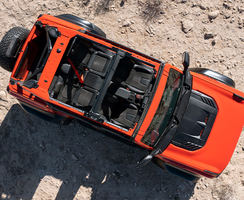 2022 Ford Bronco Raptor™ overhead view