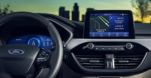 The available voice-activated capacitive touchscreen on the 2022 Ford Escape