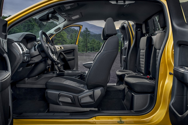 2022 Ford Ranger XLT spacious interior in Ebony