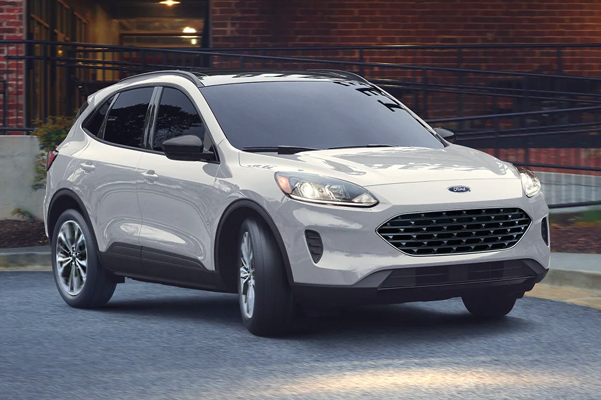 2022 Ford Escape parked in front of a brick building.