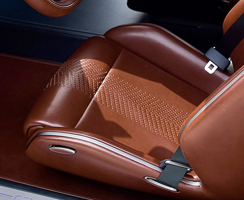 Genesis X Concept stitching in leather seat