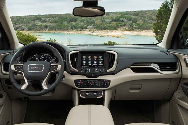 2022 GMC Terrain SLT Small SUV Interior in Ash Grey - Front Seats and Dashboard
