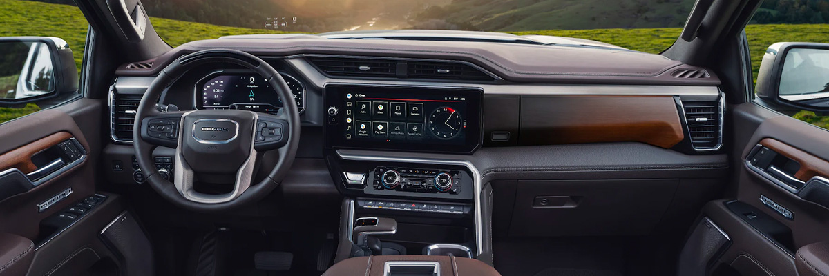 Interior image of a 2022 GMC truck