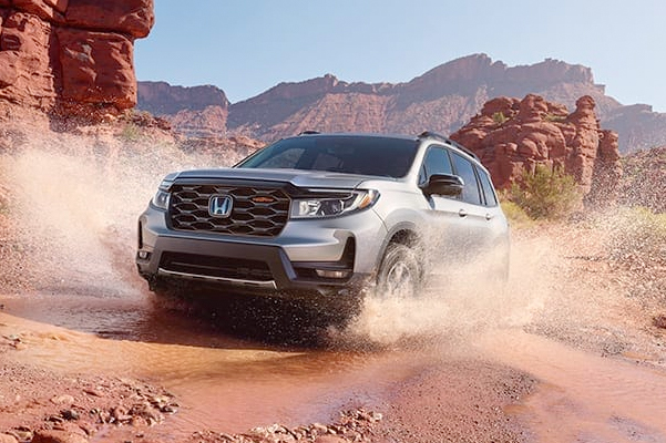 TrailSport with AWD shown in Lunar Silver Metallic. Your ticket to adventure is here. The redesigned Passport is purpose-built for outdoor exploration, its rugged styling matched only by its all-terrain capabilities.

