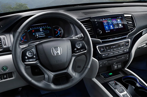 2022 Honda Pilot packed with technology, including Honda Sensing® and an available wireless phone charger