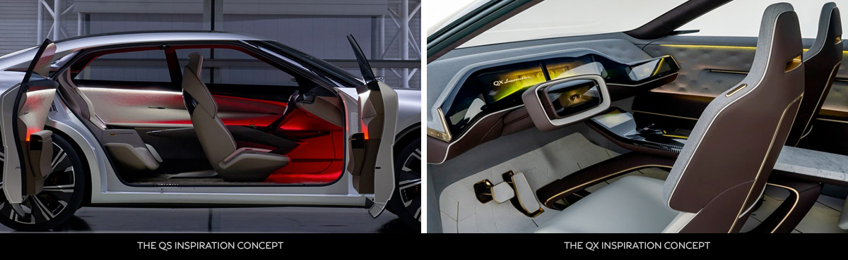 THE QS INSPIRATION CONCEPT AND THE QX INSPIRATION CONCEPT INTERIOR IMAGES