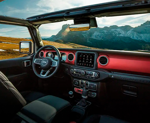 Spacious, comfortable and modern, Jeep Wrangler Rubicon.