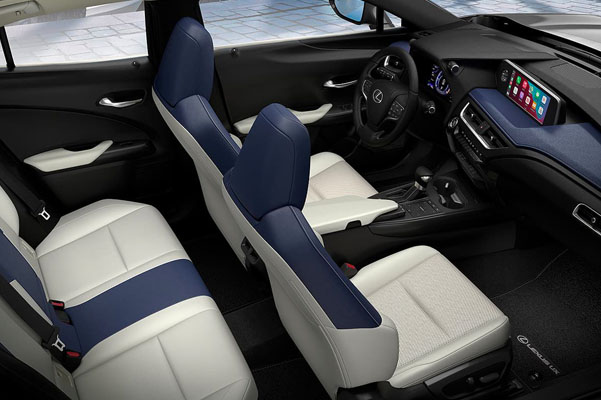 2022 Lexus UX interior top view of seating