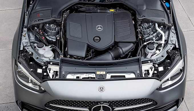 2022 Mercedes-Benz C-Class engine top view