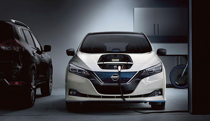 2022 Nissan Leaf charging at home