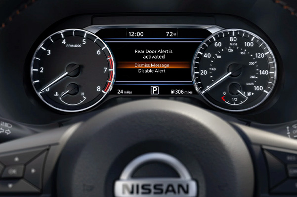 2022 Nissan Sentra Rear Door Alert Display