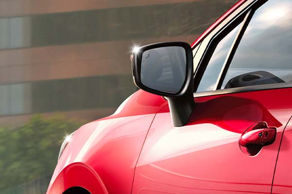 Side view mirror on the 2022 Nissan Versa