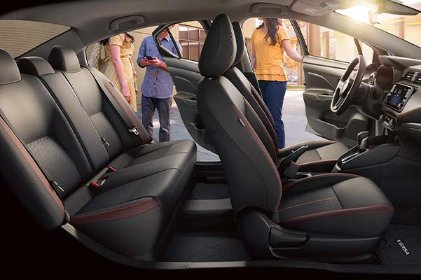 Spacious interior in the 2022 Nissan Versa
