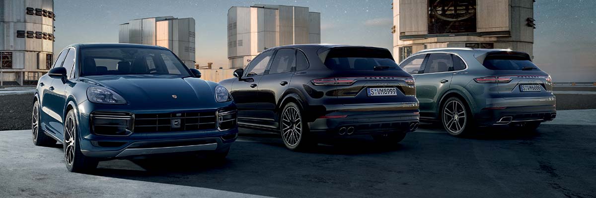 Lineup shot of a 2022 Porsche SUV