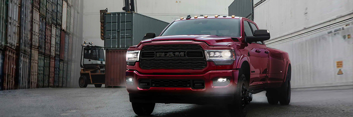 2022 RAM 3500 parked in cargo area