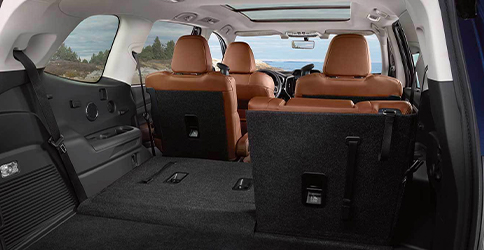 Folding second- and third-row seat backs provide up to 86.5 cu. ft. of cargo volume