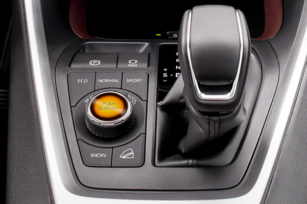 close up shot of driving modes in the 2022 Toyota RAV4
