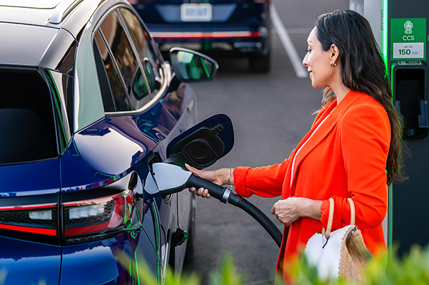 The 2022 VW ID.4 being charged