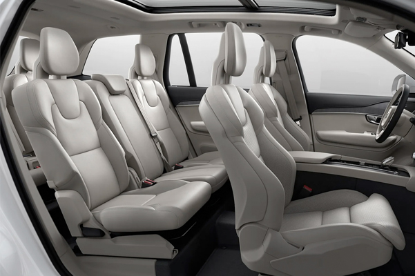Inside seating for the 2022 Volvo XC90, that has seating for up to 6 or 7