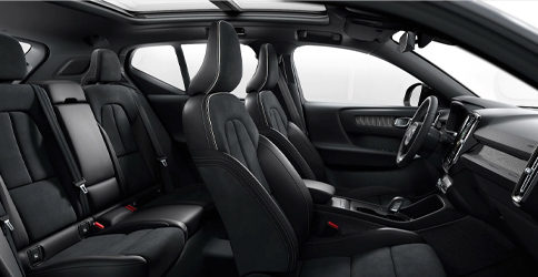 Interior seating of the 2022 Volvo XC40 Recharge