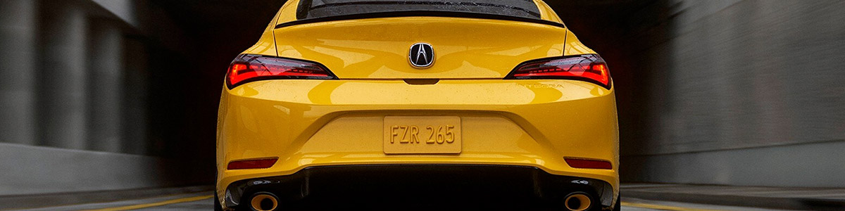 Acura Integra Prototype in yellow rear view