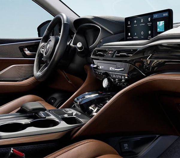View of the dashboard of the 2023 Acura MDX